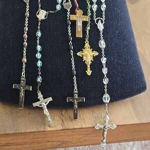 Assorted Religious Rosary Necklace Lot